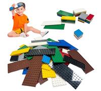 Felicify Base plates, 60pcs Classic Baseplates, Boards Base Plates, Building Board Baseplates, Stud Building Base, Compatible with All Major Brands, Construction Toy for Children