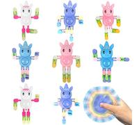 Felicify Fidget Spinners, 8PCS Unicorn Fidget Toys for Kids, Unicorn Hand Spinners, Transformable Fidget Spinner Toy， Stress Anxiety Relief, Sensory Toys for ADHD ADD OCD Autism