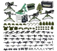 Felicify Military Weapons Set, 135pcs WW2 Weapons Set, Army Minifigures, Military Brickarms, Modern Military Toy Set, Guns Weapon Pack, Swat Pieces and Parts Accessories