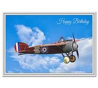 Felicitas Stunning Birthday Card - WW1 Bristol MC1 Airplane - Unusual Design for Aircraft Enthusiasts - Classic Iconic Vintage Planes - Unique Vector Artwork - Modern Digital Art - Special Cards