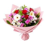 Felicity Bouquet Fresh Flowers Red Roses Gerberas Santini