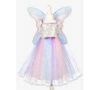 Felicity Fairy Costume - Dress and Wings Set (Pink&Blue) - Kids Role Play Set (3 Sizes)