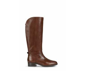 Felicity Leather Adjustable Knee-High Boots Brown