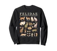 Felidae Domestic Feline Breeds Anatomy Chart Sweatshirt