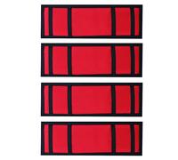 Feliey Ratchet Strap Protector Sleeve Universal Tie Down Strap Ratchet Protector for Boat, Trailers, Jetski, Waverunner Red 4x12 Inches-Pack of 4