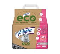Felight | Eco 100% Recycled Material Cat Litter, Non-Clumping with Antibacterial Silverfresh Technology | Prevents Odours up to 10 Days | Made in the UK (10L Bag)