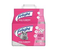 Felight | Non-Clumping Cat Litter with Antibacterial Silverfresh Technology | Prevents Odours for up to 10 Days | Made in the UK (10L Bag)
