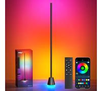 Feliigo LED Floor Lamp, Smart RGB Lamp with App and Remote Control, 16 Million Colours, Music Sync, DIY Mode, Timer, Dimmable Corner Floor Lamp for Living Room, Bedroom, Gaming Room - 150cm