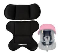 Feliliber Stroller Accessories Head Support Pillow and Body Support Cushion Compatible with Doona Car Seat & Stroller - Adjustable Thickness - Skin Friendly Breathable Mesh Fabric (Black)