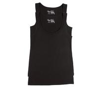 Felina Cotton Modal Stretch Layering Tank Top 2-Pack (Black, 2X)