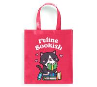 Feline Bookish Reusable Shopping Bag