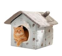 Feline Cocoon Sleeper, Enveloped Kitty Hut, Snug Warm Pet Nest Den, Retaining Machine-Washable Convenience, | For Apartment Lounge Office Seasonal Comfort Tiny Dog Cubby Retreat