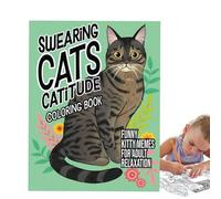Feline Coloring Pages Cat Colouring Book Cat Relaxation Theme Book Detailed Colouring Book Funky Cat Stress Relief