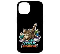 Feline Fitness Philosopher Yoga with Judgement Case for iPhone 14