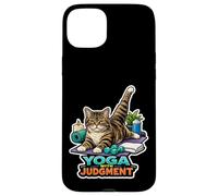 Feline Fitness Philosopher Yoga with Judgement Case for iPhone 15 Plus