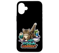 Feline Fitness Philosopher Yoga with Judgement Case for iPhone 16 Plus