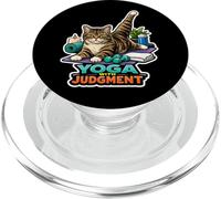Feline Fitness Philosopher Yoga with Judgement PopSockets PopGrip for MagSafe