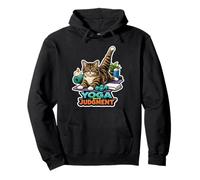 Feline Fitness Philosopher Yoga with Judgement Pullover Hoodie