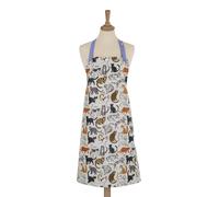FELINE FRIENDS apron PVC biodegradable oil cloth apron cats pinny cat apron NEW