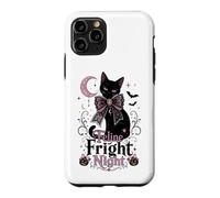 Feline Fright Night Black Cat Coquette Halloween Case for iPhone 11 Pro