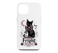 Feline Fright Night Black Cat Coquette Halloween Case for iPhone 13