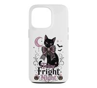Feline Fright Night Black Cat Coquette Halloween Case for iPhone 13 Pro