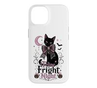 Feline Fright Night Black Cat Coquette Halloween Case for iPhone 14