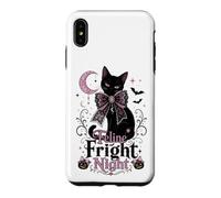 Feline Fright Night Black Cat Coquette Halloween Case for iPhone XS Max