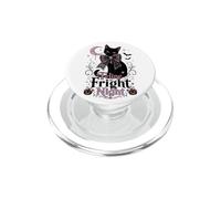 Feline Fright Night Black Cat Coquette Halloween PopSockets PopGrip for MagSafe