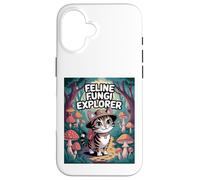 Feline Fungi Explorer Cat Mushroom Funny Mycology Nature Case for iPhone 16