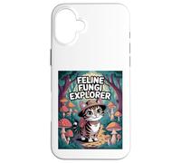 Feline Fungi Explorer Cat Mushroom Funny Mycology Nature Case for iPhone 16 Plus