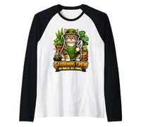 Feline Green Thumb Enthusiast Raglan Baseball Tee