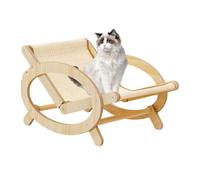 Feline Hammock Cradle - Detachable Raised Cat Cot, Cozy Space Saving Animal Crib | Airy Freestanding Cozy Kitten Cradle Sleeping Cradle, Gray Hammock for