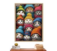 Feline Jigsaw Puzzle - 1000 Piece Cat Brainteaser, Kitten Problem for Game Night, Paper Tiles with Artful Prints, Hobby Item, Feline Logic for Apartment Living and Weekend Leisure