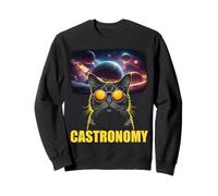 Feline Joke Sun Eclipse Astronomy For Cat Lover Men Women Sweatshirt