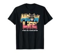 Feline Life Cool Urban Cat Graffiti Street Style Vibes T-Shirt