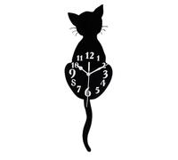 feline motif timepiece animated tail elegant kitchen chronometer commercial residential spaces rental properties hospitality suites living area dining zone bedchamber corporate lodging whimsi