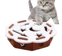 Feline Nail File Toy - Interactive Toy for Animals in Felt with Two Balls Rattles, Cat Scratching Post Box | for Exercise Mental Stimulation Game Home Travel Cats Puppies