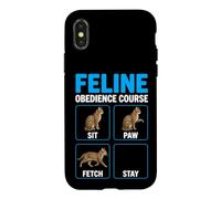 Feline Obedience Course Funny Cat Training Case for iPhone X/XS