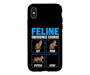 Feline Obedience Course Funny Cat Training Case for iPhone X/XS