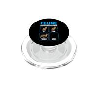 Feline Obedience Course Funny Cat Training PopSockets PopGrip for MagSafe