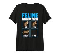Feline Obedience Course Funny Cat Training Premium T-Shirt
