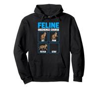 Feline Obedience Course Funny Cat Training Pullover Hoodie