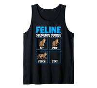 Feline Obedience Course Funny Cat Training Tank Top