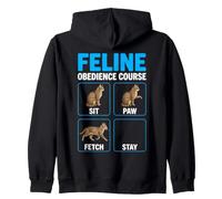 Feline Obedience Course Funny Cat Training Zip Hoodie