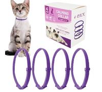 Feline Pheromone Collar - Adjustable Lightweight Fabric Lavender, Emotional Balance Support Neck Band, Relaxation Behavior Control Accessory, Daily Comfort Fit Design with Slow Release Technology