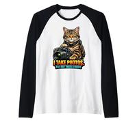 Feline Photographer's Assistant Raglan Baseball Tee