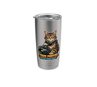 Feline Photographer's Assistant Stainless Steel Insulated Tumbler