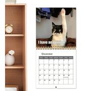 Feline Planner Calendar - Adorable Kitty Illustrations, Compact 21cm Format, Easy Page Turning, Sturdy Paper Material | for Daily Appointment Reminder Festive Season Organization Study Desk Decoration