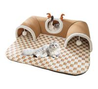 Feline Play Passage House - Small Sponge Sleeping Retreat, Portable Puppy Exploration Habitat | Condominiums Gardens Terraces Sunrooms Kennels Nurseries Vacation Cabins Grooming Studios